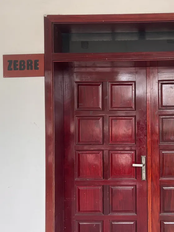 Porte de la salle Zebre